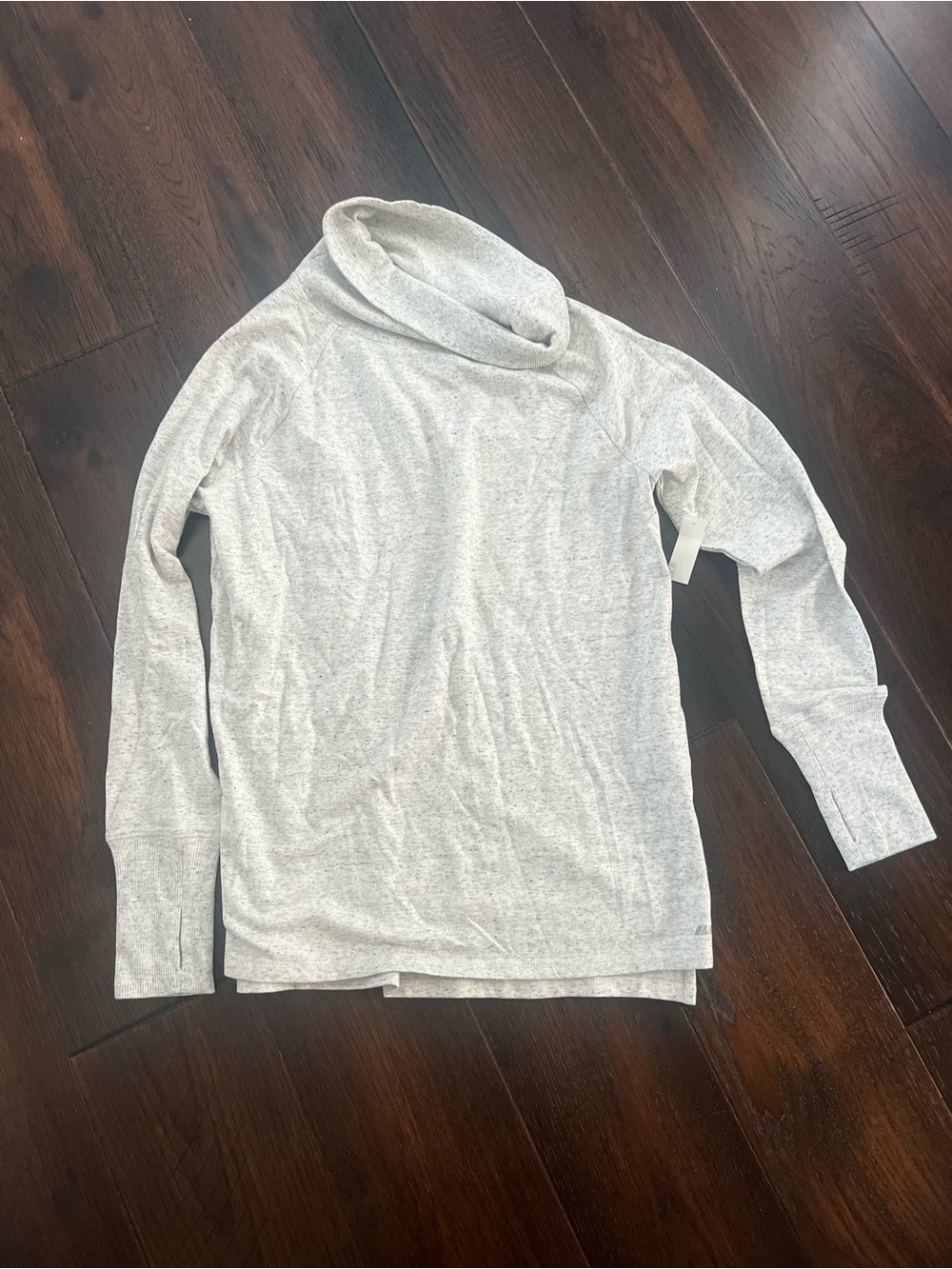 Studio terry funnel neck tunic light grey Heather